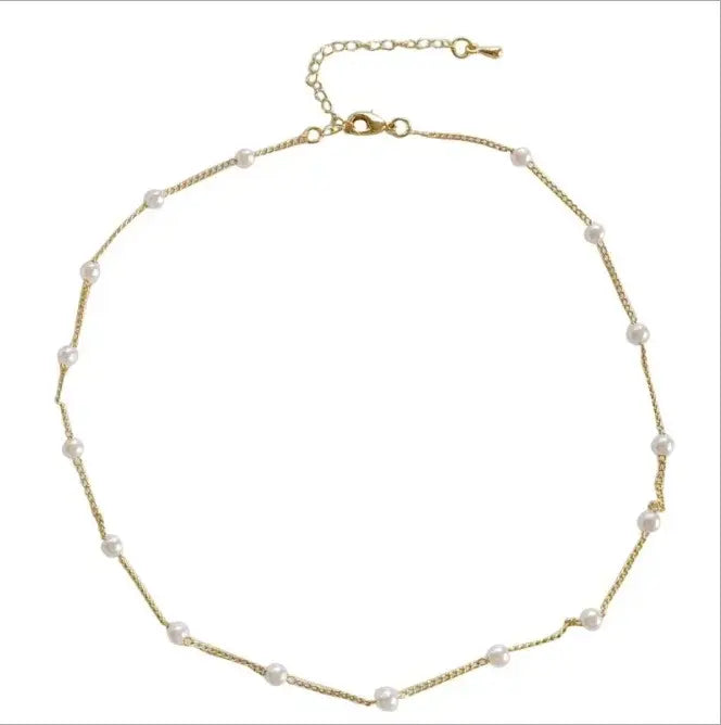 Gold Pearl Elegance Necklace